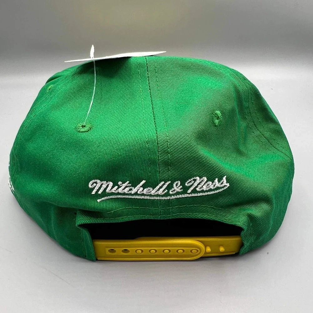 Seattle Supersonics‎ Hat Men Green Yellow Mitchell & Ness Snap Back Cap New